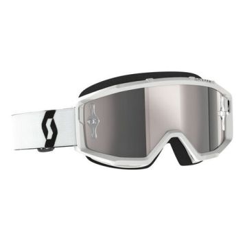 Scott Lunettes de protection Off Road Primal White, verres chromés argentés