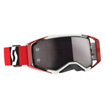 Scott Prospect Off Road Lunettes Rouge Noir Argenté Verre Chromé