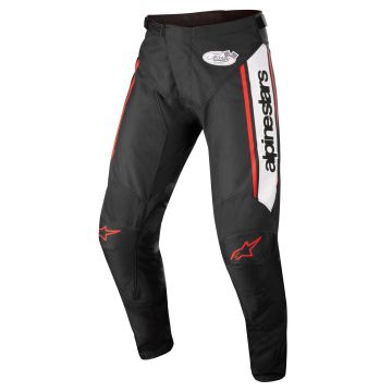 Alpinestars RACER FLAGSHIP cross pants Black White Red Fluo