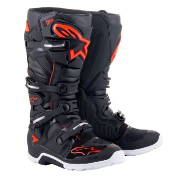 Alpinestars Chaussures Off Road TECH 7 ENDURO NOIR ROUGE FLUO