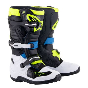 Alpinestars TECH 7 S Bottes Off Road NOIR BLEU JAUNE FLUO