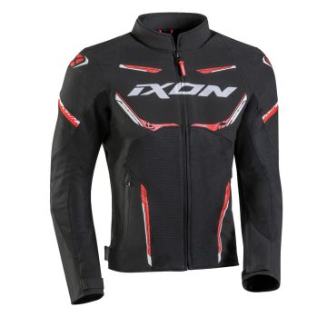 Blouson moto été Ixon STRIKER AIR Noir Rouge Blanc