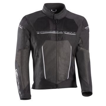 Blouson moto été Ixon T-REX 3 couches Noir Blanc Gris