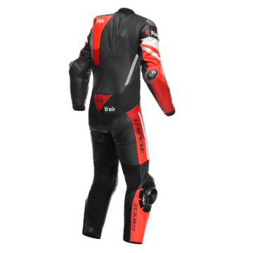 Costume de moto en cuir d'été daisese miseano 3 y compris D-Air® Fluo Red Black