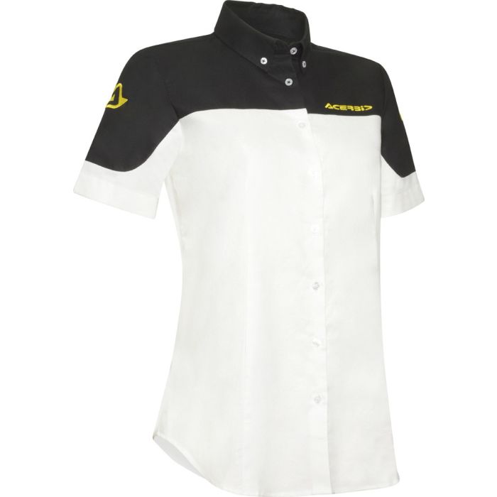 Acerbis Team Short Sleeve Shirt White Black