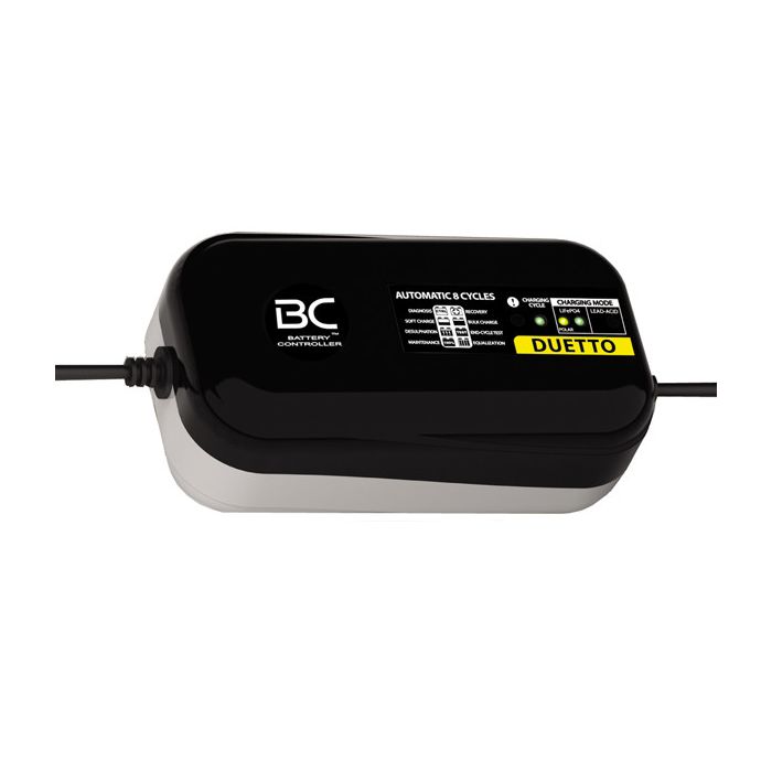 BC DUETTO - 12V 1.5 Amp Lead-Acid Lithium Battery Charger and Maintainer