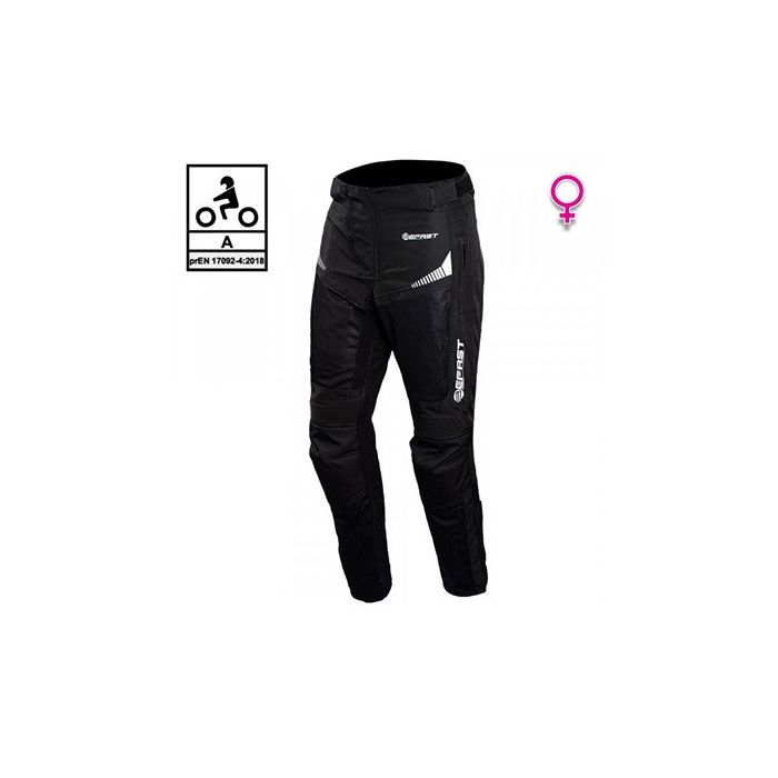 Pantaloni moto donna estivi Befast Airtech Lady CE Nero 