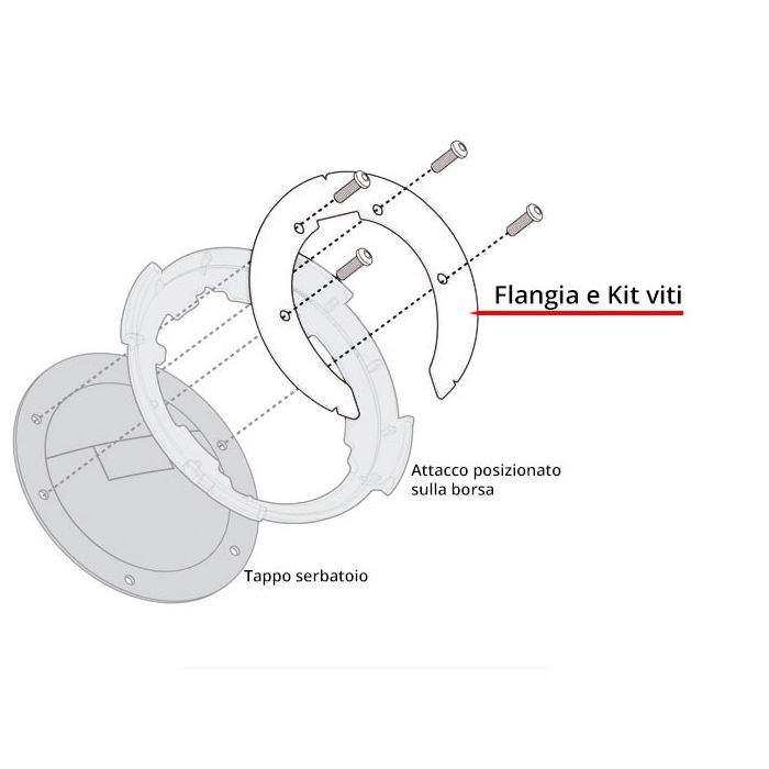 Flange for tank bags Givi BF04