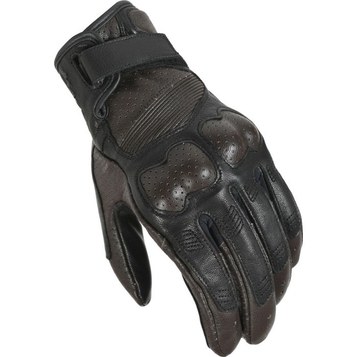 Macna Bold leather summer gloves Black Brown