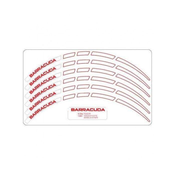 Barracuda universal Stripes kit White for motorbikes wheels