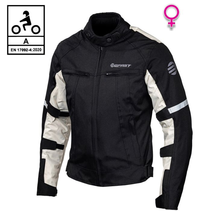 Giacca moto donna touring Befast ALLTIME Lady CE Certificata 3 strati Nero Grigio