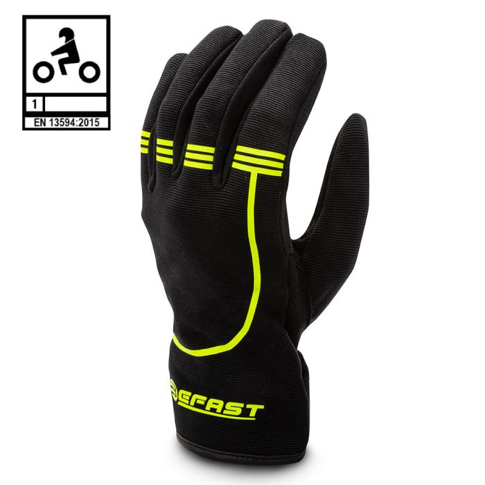 Guanti moto estivi Befast FREE SUN CE Certificati Nero Giallo