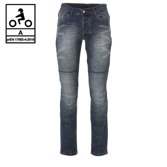 Jeans moto Befast ULTRON CE Certificati con fibra aramidica Blu stonewash